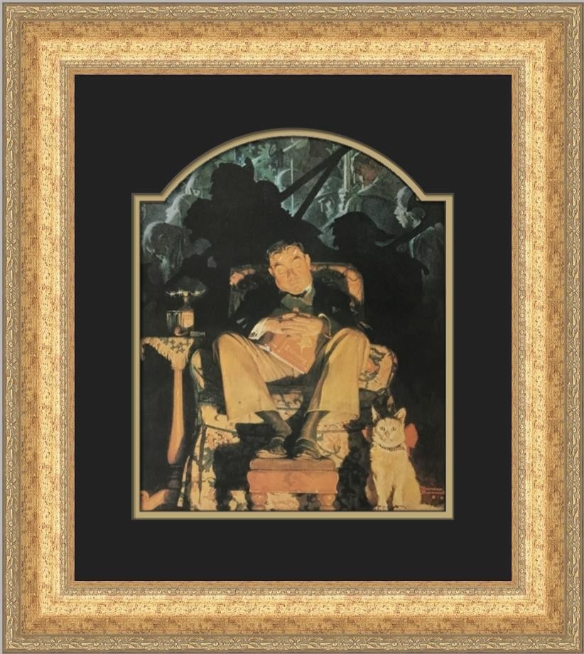 Norman Rockwell The Age Of Chivalry Custom Framed Art Print 1975: Norman Rockwell The Age Of Chivalry Custom Framed Art Print 1975 This stunning custom framed print titled "The Age Of Chivalry" by renowned artist Norman Rockwell captures the essence of Americana. Cr