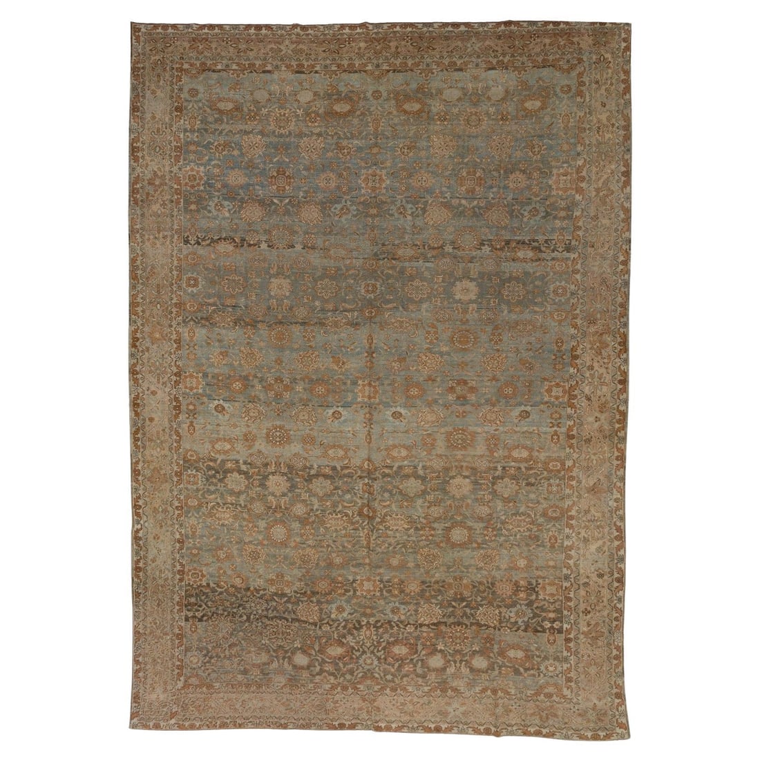 Early 20th Century Persian Malayer Wool Rug 12'3" x 17'6": Early 20th Century Persian Malayer Wool Rug 12'3" x 17'6" This large antique Persian Malayer rug, dating to the early 20th century, features a hand-knotted wool construction with an all-over design in