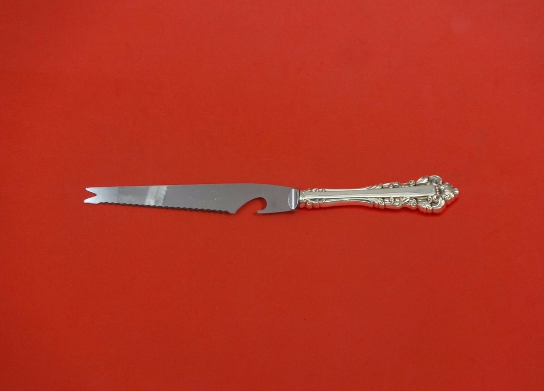 Gorham Medici New Sterling Silver Custom Bar Knife 9 1/8": Gorham Medici New Sterling Silver Custom Bar Knife 9 1/8" Introducing the Medici New Bar Knife, custom made by Gorham, measuring 9 1/8 inches. This exquisite piece features a stunning sterling silver