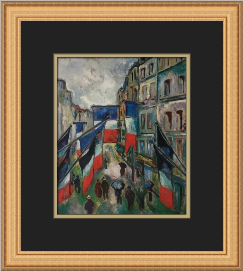 Raoul Duffy July 14th in Haven Custom Framed Art Print: Raoul Duffy July 14th in Haven Custom Framed Art Print This exquisite custom framed print titled "July 14th in Haven" by renowned artist Raoul Duffy captures the essence of Impressionism. Created in 1