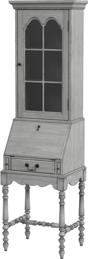 Butler Newlark Secretary Powder Gray Formal Style 74H: Butler Newlark Secretary Powder Gray Formal Style 74H Introducing the Newlark Secretary by Butler Specialty, a sophisticated addition to any formal setting. This elegant piece features a powder gray f