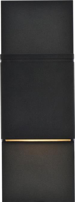 Elegant Lighting Black Outdoor LED Wall Light 12W Transitional Style: Elegant Lighting Black Outdoor LED Wall Light 12W Transitional Style Illuminate your outdoor spaces with this stylish black outdoor LED wall light. Designed for durability and elegance, this wall ligh