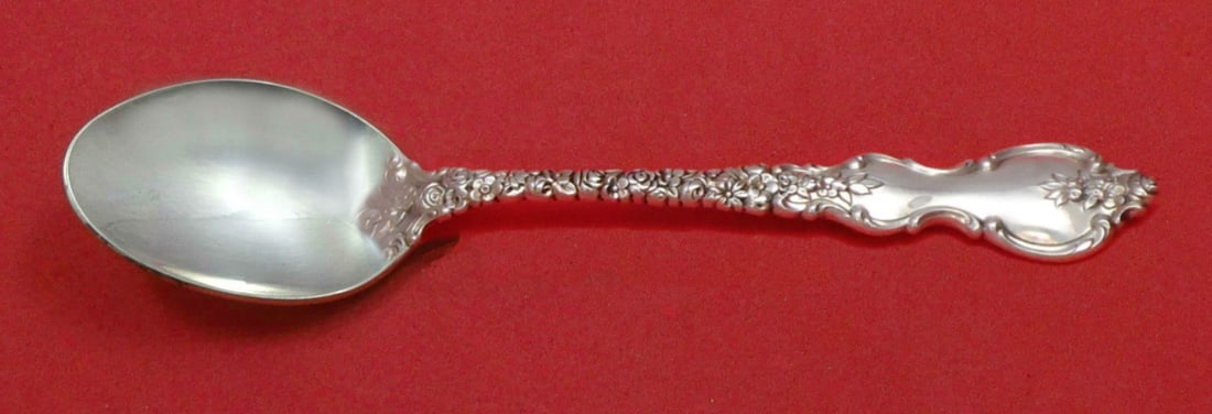 International Sterling Silver Du Barry Infant Feeding Spoon 5 3/4" Custom: International Sterling Silver Du Barry Infant Feeding Spoon 5 3/4" Custom This exquisite infant feeding spoon is crafted from sterling silver and features the elegant Du Barry pattern by International