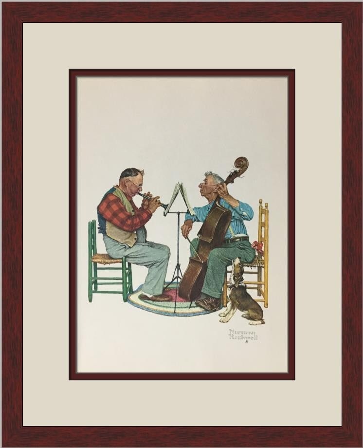 Norman Rockwell Trio Custom Framed Print Americana Art 1971: Norman Rockwell Trio Custom Framed Print Americana Art 1971 This stunning custom framed print by Norman Rockwell captures the essence of Americana realism. Titled "Trio," this piece, produced in 1971,