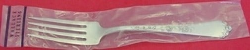 Wallace Sterling Silver Fork Sterling Rose Pattern 7 1/4 Inch: Wallace Sterling Silver Fork Sterling Rose Pattern 7 1/4 Inch This 7 1/4" regular fork features the elegant Sterling Rose pattern by Wallace, crafted from high-quality sterling silver. The fork is unm