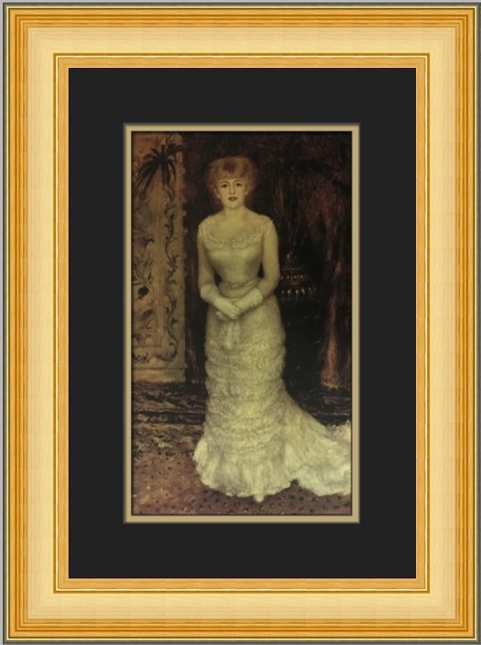 Renoir The Actress Jeanne Samary Custom Framed Print 20x15: Renoir The Actress Jeanne Samary Custom Framed Print 20x15 This stunning custom framed print features Pierre-Auguste Renoir's masterpiece, "The Actress Jeanne Samary." Measuring 20 in. in height and 1