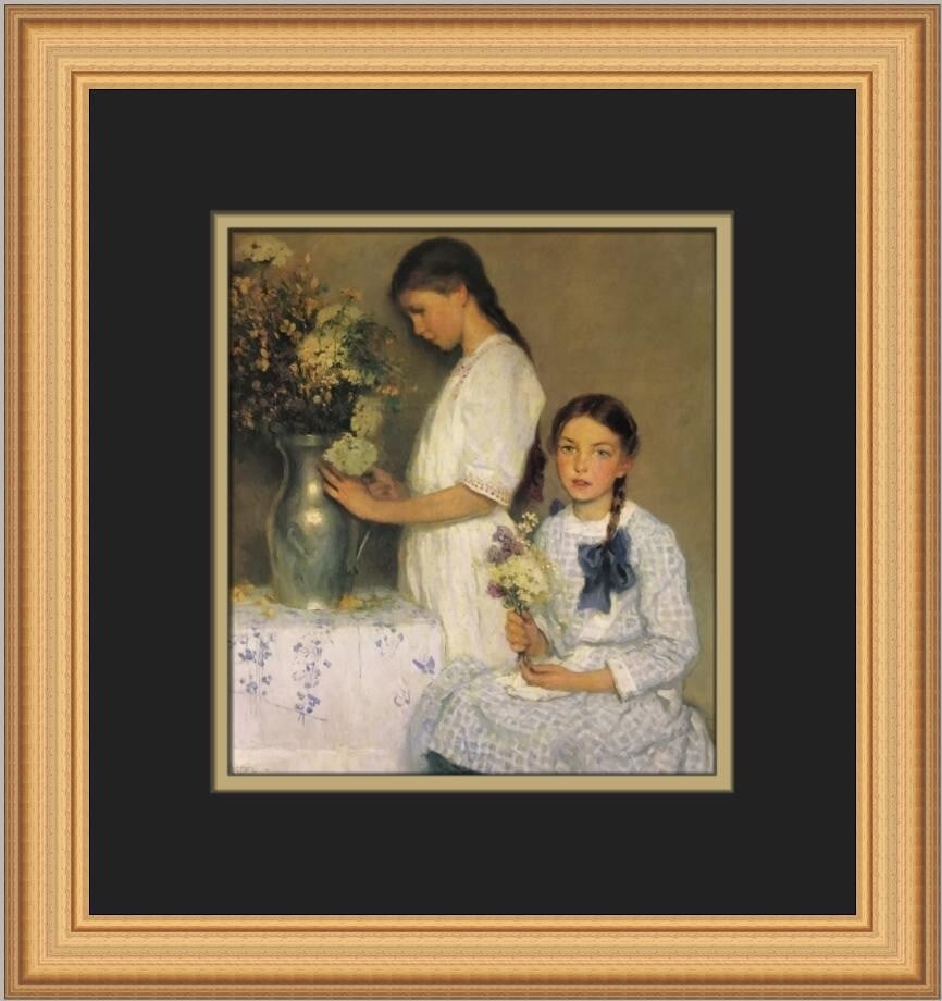 F Luis Mora Flowers of the Field Custom Framed Print 14x13: F Luis Mora Flowers of the Field Custom Framed Print 14x13 Explore the beauty of F Luis Mora's "Flowers of the Field" captured in this custom framed print. This medium-sized artwork, measuring 14 in.