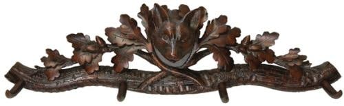 Rustic Fox Head Coat Hook 4-Hook USA-Made Lodge Style: Rustic Fox Head Coat Hook 4-Hook USA-Made Lodge Style This item is made at time of order. Please allow 42 to 70 days for production. Introducing a charming USA-Made Rustic Fox Head Coat Hook, perfect