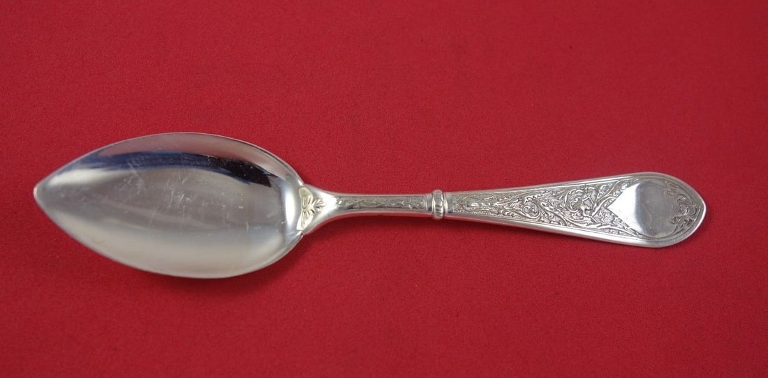 Gorham Raphael Sterling Silver Ice Cream Spoon 5 Inch Flat Bowl: Gorham Raphael Sterling Silver Ice Cream Spoon 5 Inch Flat Bowl Indulge in a touch of elegance with the Gorham Sterling Silver Ice Cream Spoon, featuring the classic Raphael pattern. This exquisite sp