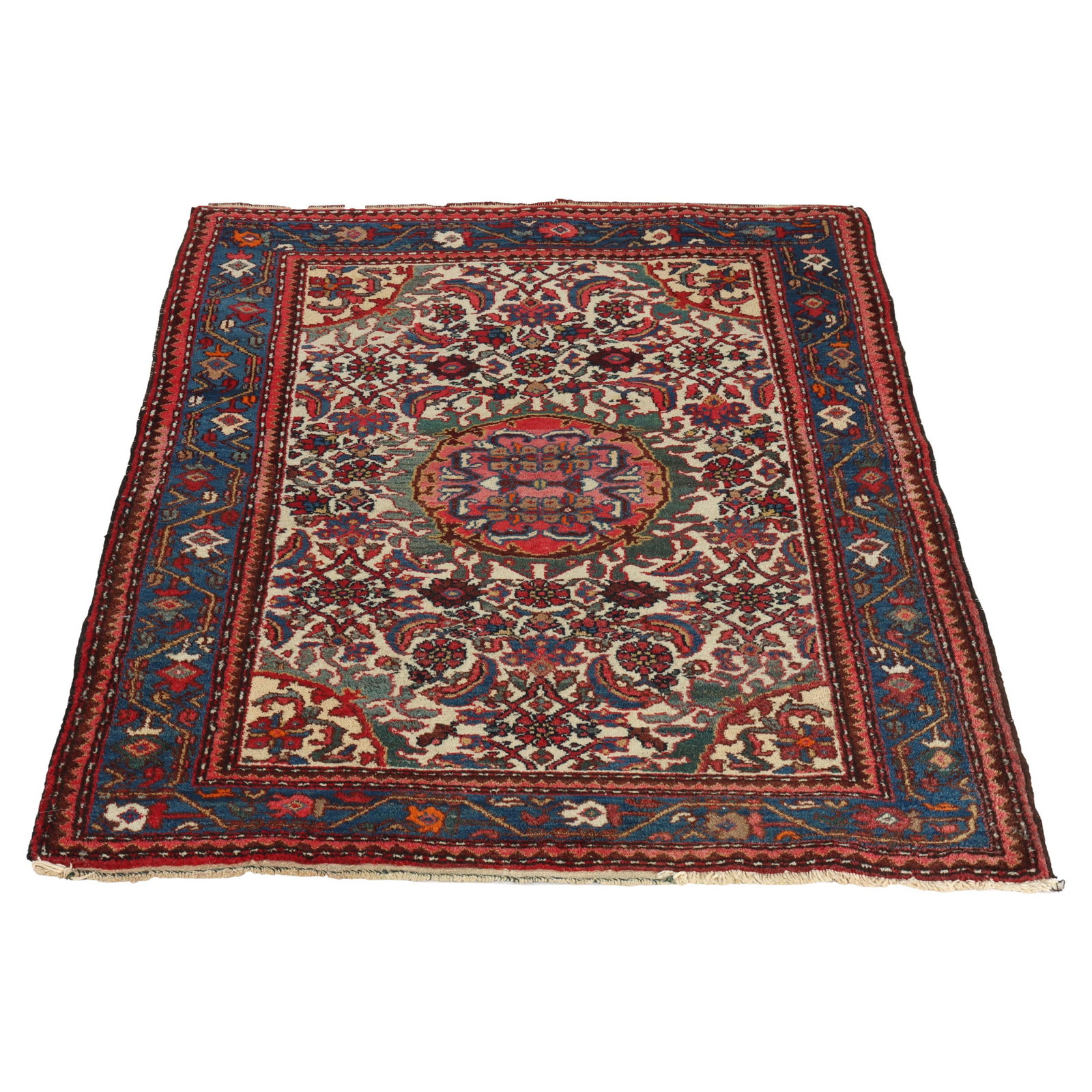 Antique Persian Malayer Throw Rug 58 x 43 Wool C1930: Antique Persian Malayer Throw Rug 58 x 43 Wool C1930 This exquisite Antique Persian Malayer Throw Rug, crafted circa 1930, showcases the rich tradition of Persian weaving. Made from high-quality wool,