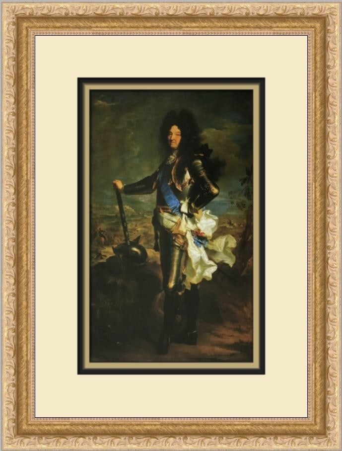 Hyacinthe Rigaud Louis XIV Custom Framed Print 16x12 Art: Hyacinthe Rigaud Louis XIV Custom Framed Print 16x12 Art Celebrate the grandeur of French history with this exquisite custom framed print of Louis XIV, created by the renowned artist Hyacinthe Rigaud.
