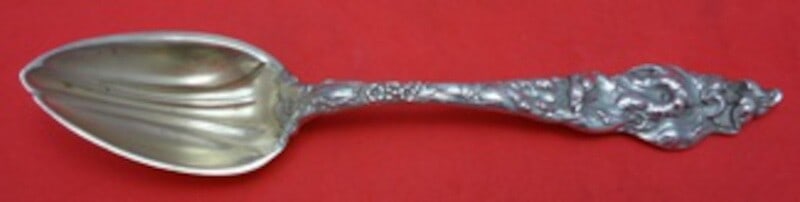 Reed & Barton Les Six Fleurs Sterling Silver Grapefruit Spoon Monogrammed 5 3/4 Inch: Reed & Barton Les Six Fleurs Sterling Silver Grapefruit Spoon Monogrammed 5 3/4 Inch This exquisite grapefruit spoon is part of the Les Six Fleurs pattern by Reed & Barton, crafted from sterling silve