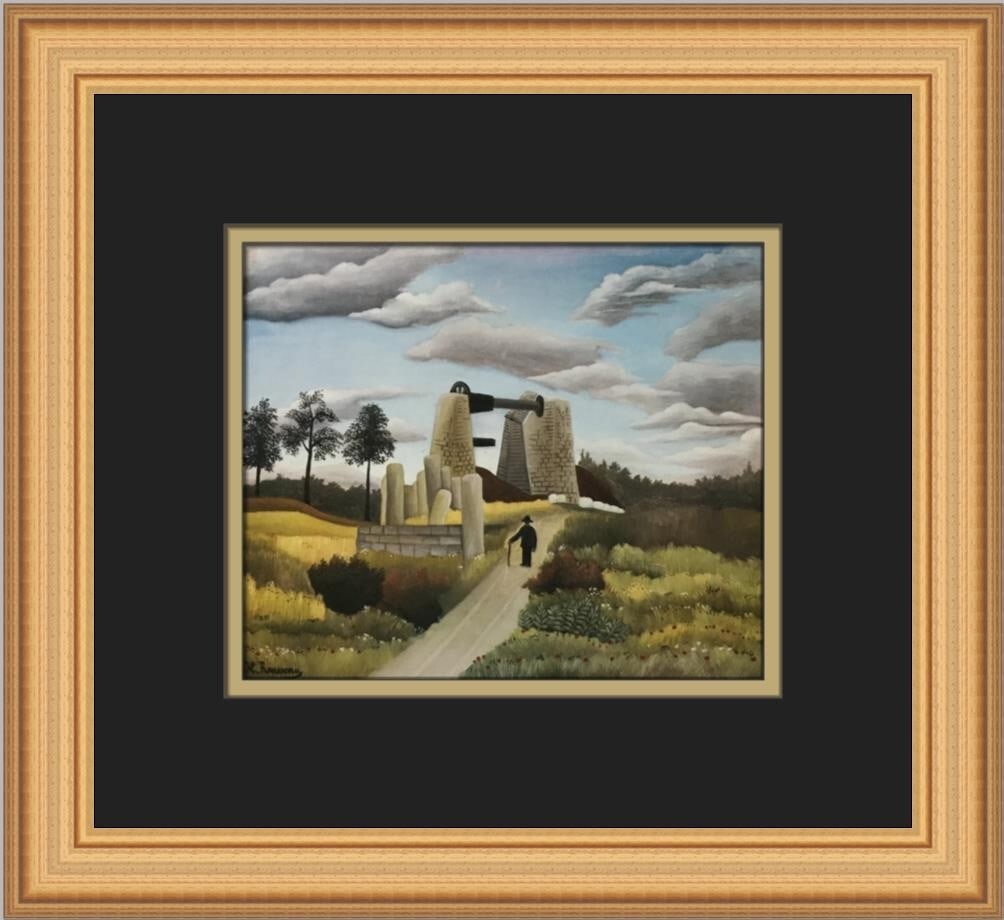 Henri Rousseau The Quarry Custom Framed Art Print Landscape 11 x 13: Henri Rousseau The Quarry Custom Framed Art Print Landscape 11 x 13 This stunning custom framed print titled 'The Quarry' by Henri Rousseau is a beautiful representation of expressionism, impressionis