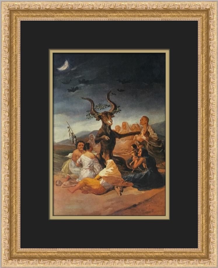 Francisco Goya Scene of Witchcraft Custom Framed Art Print 15 x 12: Francisco Goya Scene of Witchcraft Custom Framed Art Print 15 x 12 This custom framed print titled 'Scene of Witchcraft' by Francisco Goya is a stunning representation of the artist's work. Measuring