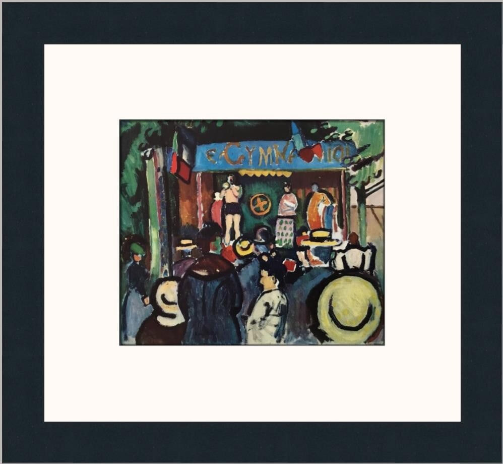Raoul Dufy At the Fair Custom Framed Impressionist Print 12 x 14: Raoul Dufy At the Fair Custom Framed Impressionist Print 12 x 14 This stunning custom framed print titled "At the Fair" by renowned artist Raoul Dufy captures the essence of Impressionism with its vib