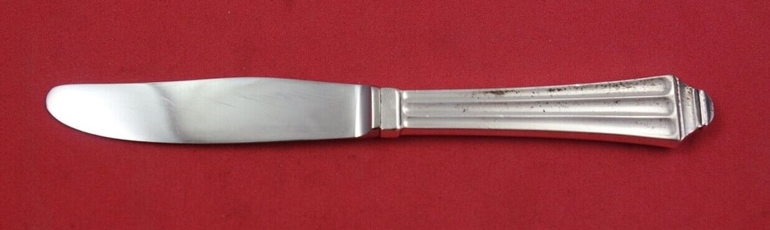 Hans Hansen Arvesolv #6 Sterling Silver Butter Spreader 6" Knife: Hans Hansen Arvesolv #6 Sterling Silver Butter Spreader 6" Knife This exquisite butter spreader, crafted by Hans Hansen, showcases the elegant Arvesolv #6 pattern and is made of high-quality sterling