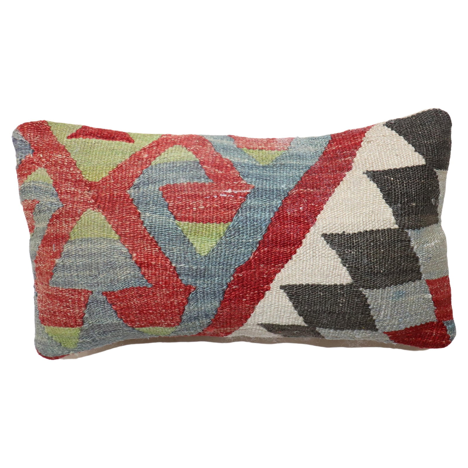 Antique Turkish Kilim Bolster Pillow Tribal Design 9 x 16: Antique Turkish Kilim Bolster Pillow Tribal Design 9 x 16 Enhance your living space with this charming Small Kilim Bolster Pillow, featuring a delightful tribal design. Perfect for adding a touch of c