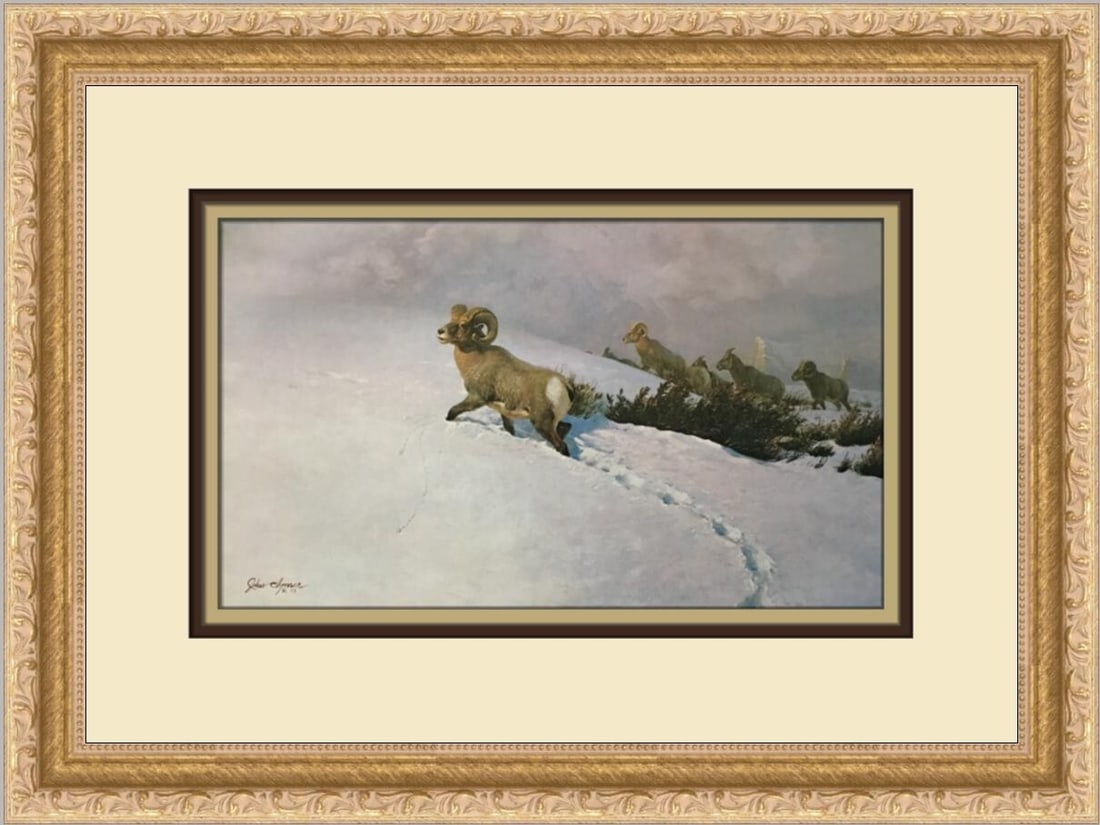 John Clymer High Ground Custom Framed Print 1977 Impressionism Art: John Clymer High Ground Custom Framed Print 1977 Impressionism Art Experience the beauty of John Clymer's 'High Ground' with this custom framed print, a stunning representation of Impressionism Realis