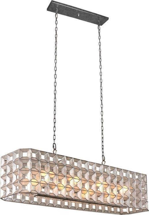 Kalco Prado 46 Inch Coastal Chandelier with Oxidized Silver Leaf Finish: Kalco Prado 46 Inch Coastal Chandelier with Oxidized Silver Leaf Finish Introducing the Prado 46" Chandelier, a stunning piece that embodies coastal elegance and sophistication. This chandelier featur