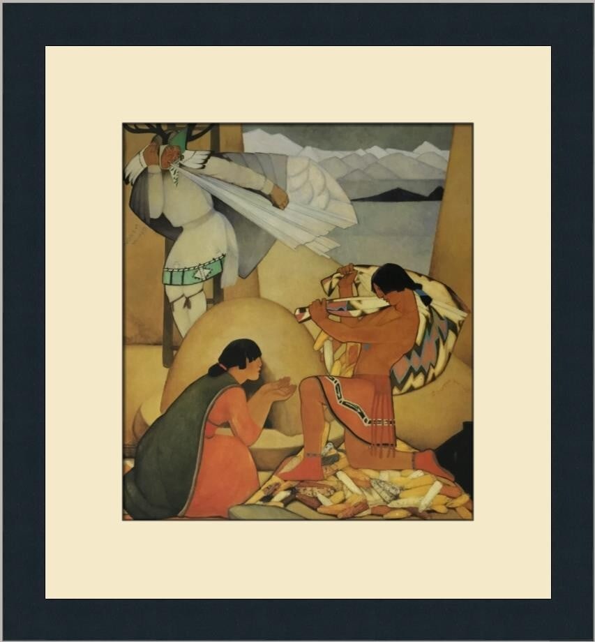 Mary Greene Blumenschein Acoma Legend Custom Framed Art Print: Mary Greene Blumenschein Acoma Legend Custom Framed Art Print This stunning custom framed print titled 'Acoma Legend' by Mary Greene Blumenschein is a captivating piece of contemporary art. Measuring