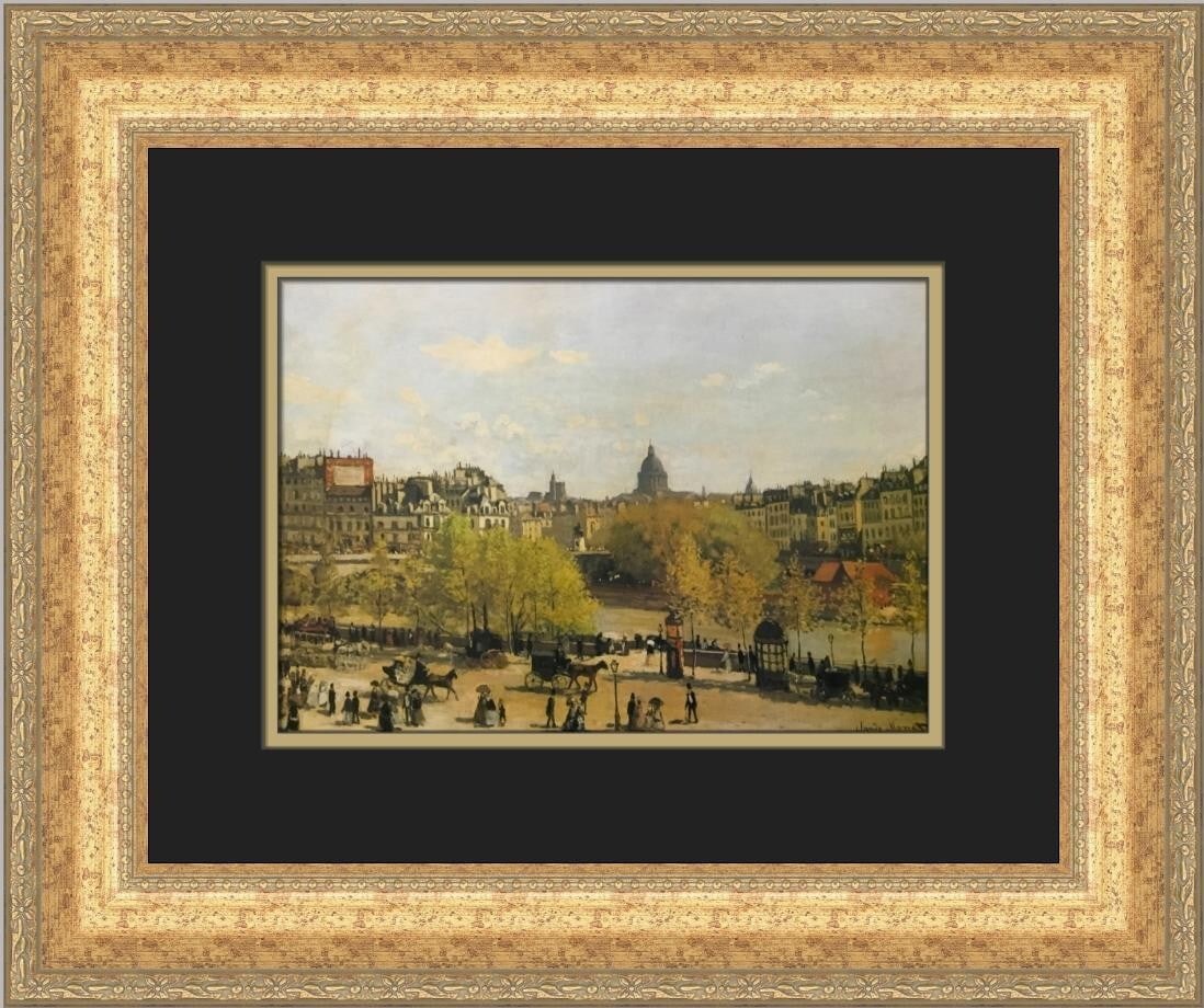 Claude Monet Quai Du Louvre Custom Framed Art Print 1987: Claude Monet Quai Du Louvre Custom Framed Art Print 1987 This beautiful custom framed print features Claude Monet's iconic artwork, "Quai Du Louvre," showcasing a stunning expressionist impressionism