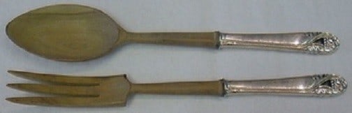 International Sterling Silver 2pc Salad Serving Set Spring Glory: International Sterling Silver 2pc Salad Serving Set Spring Glory Elevate your dining experience with this exquisite 2-piece salad serving set from International, featuring the elegant Spring Glory pat