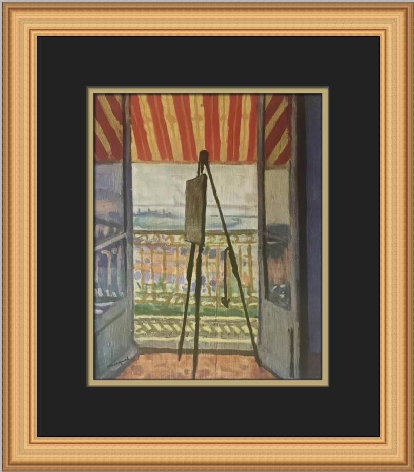 Albert Marquet The Easel in Algiers Custom Framed Print 1977: Albert Marquet The Easel in Algiers Custom Framed Print 1977 This exquisite custom framed print titled 'The Easel in Algiers' by renowned artist Albert Marquet showcases a captivating blend of express