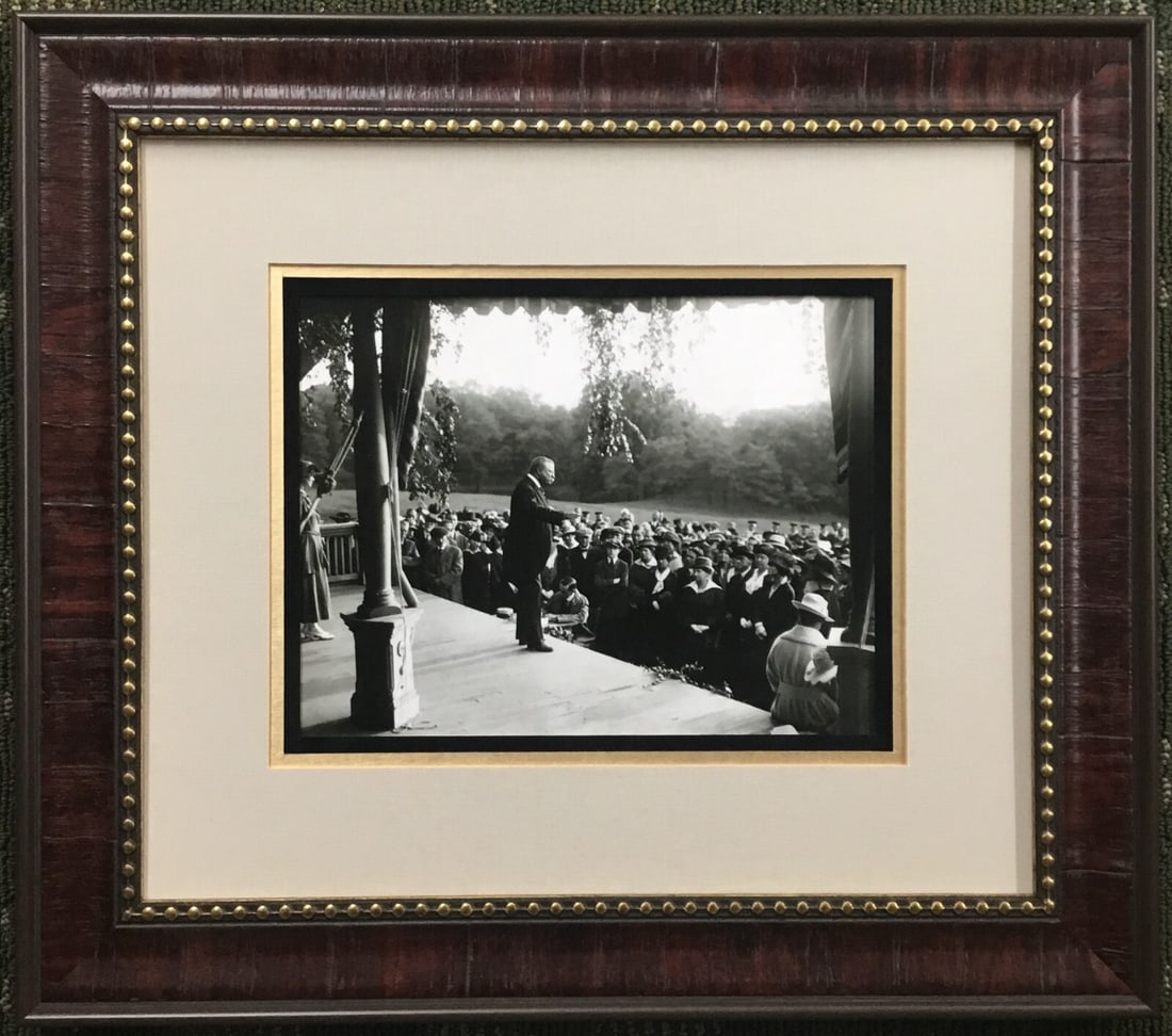 Theodore Roosevelt Custom Framed Photograph 7 x 9 Politics: Theodore Roosevelt Custom Framed Photograph 7 x 9 Politics This custom framed photograph captures President Theodore Roosevelt during his term in office from 1901 to 1909. The image, measuring 7" x 9"