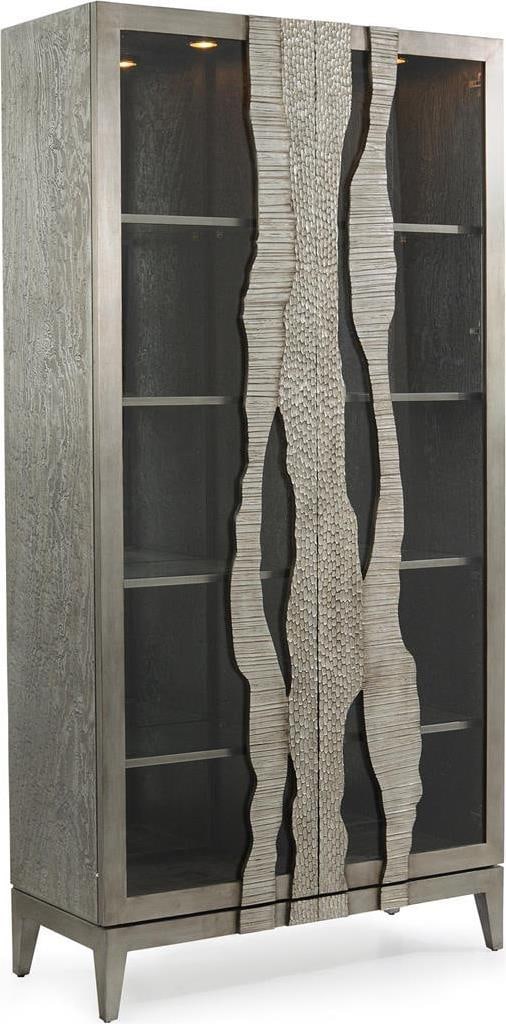 John-Richard River's Edge Display Cabinet with Touch Lighting: John-Richard River's Edge Display Cabinet with Touch Lighting This stylish display cabinet combines a vintage aesthetic with modern functionality. Designed in the River's Edge collection, it features