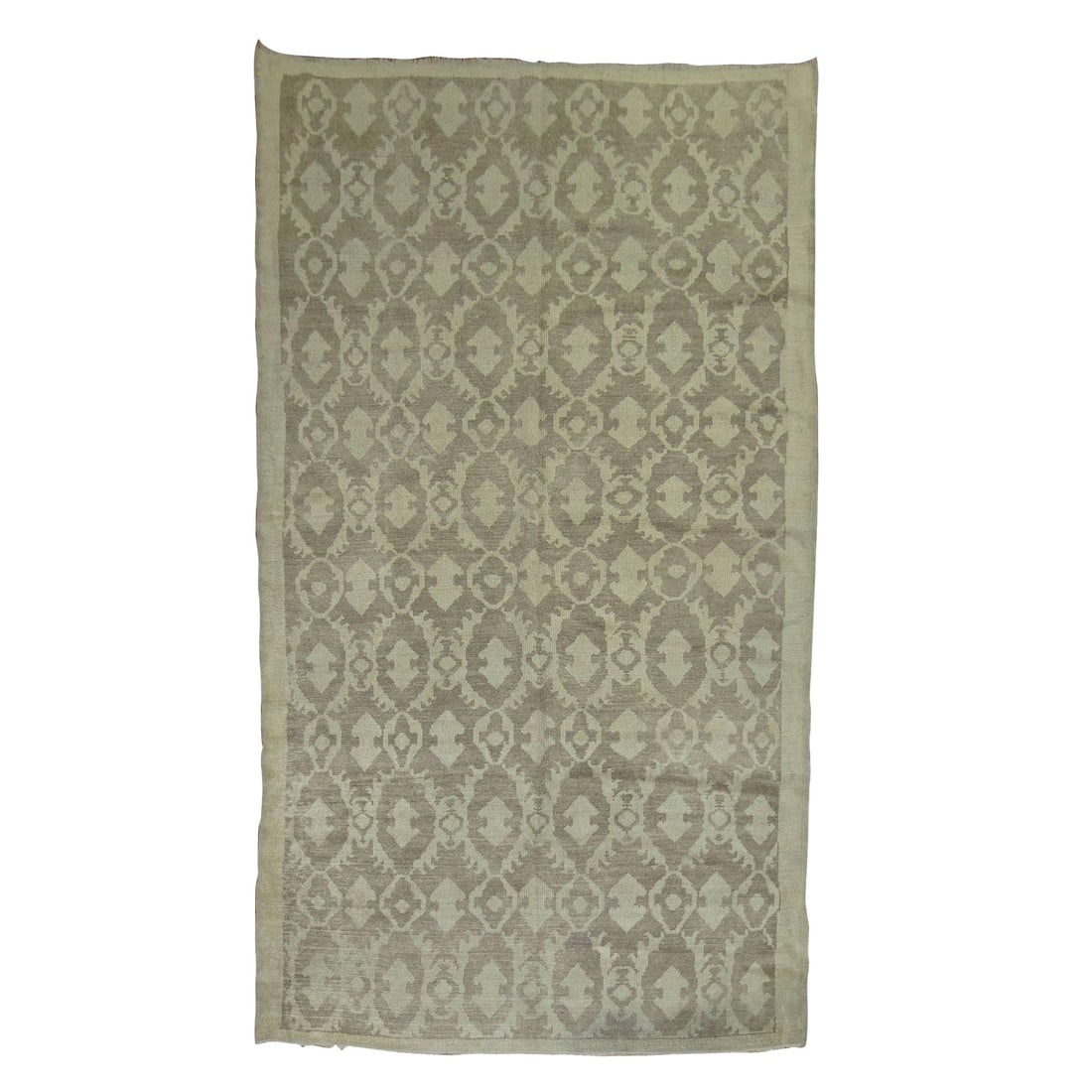 Zabihi Collection Vintage Turkish Wool Rug 57 x 95 Minimalist Style: Zabihi Collection Vintage Turkish Wool Rug 57 x 95 Minimalist Style Discover the elegance of the Zabihi Collection's Taupe Vintage Turkish Rug, a stunning addition to any minimalist decor. This decora