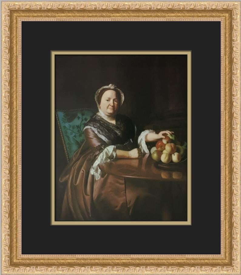 John Copley Mrs. Ezekiel Goldthwait Custom Framed Impressionist Print: John Copley Mrs. Ezekiel Goldthwait Custom Framed Impressionist Print This exquisite custom framed print, titled "Mrs. Ezekiel Goldthwait," by renowned artist John Copley, features a stunning portrait