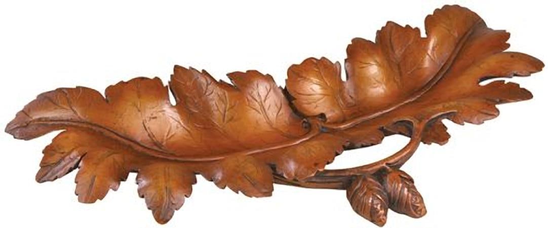 Elegant Twin Leaf Acorns Tray Lodge Style Cast Resin: Elegant Twin Leaf Acorns Tray Lodge Style Cast Resin This item is made at time of order. Please allow 42 to 70 days for production. Enhance your festive decor with this exquisite twin leaf and acorns