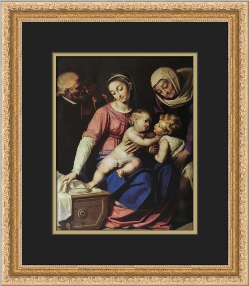 Scipione Pulzone The Holy Family Custom Framed Art Print 14 x 16: Scipione Pulzone The Holy Family Custom Framed Art Print 14 x 16 This stunning custom framed print titled "The Holy Family" by artist Scipione Pulzone captures the essence of Expressionism and Impress