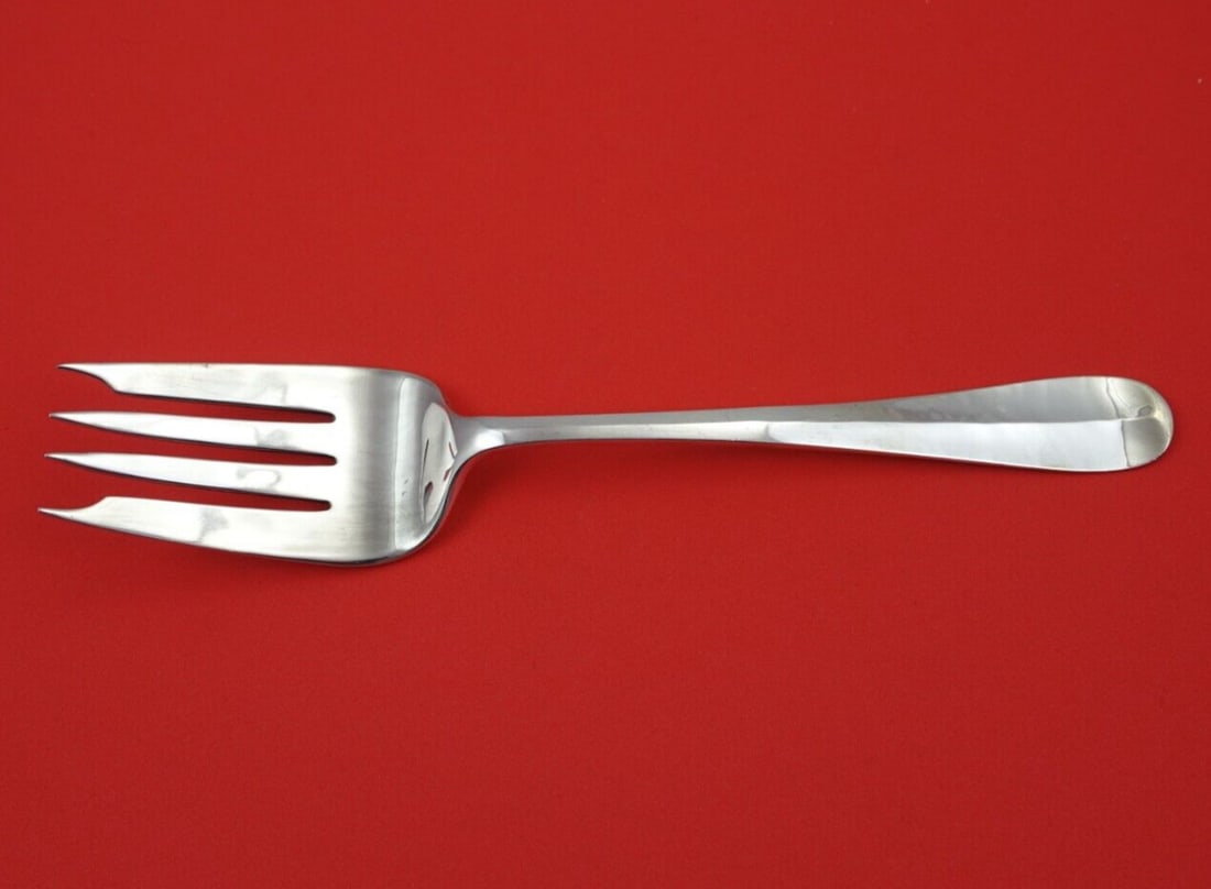 Arthur Stone Rattail Sterling Silver 9 Inch Serving Fork 4 Tine (1 of 3)