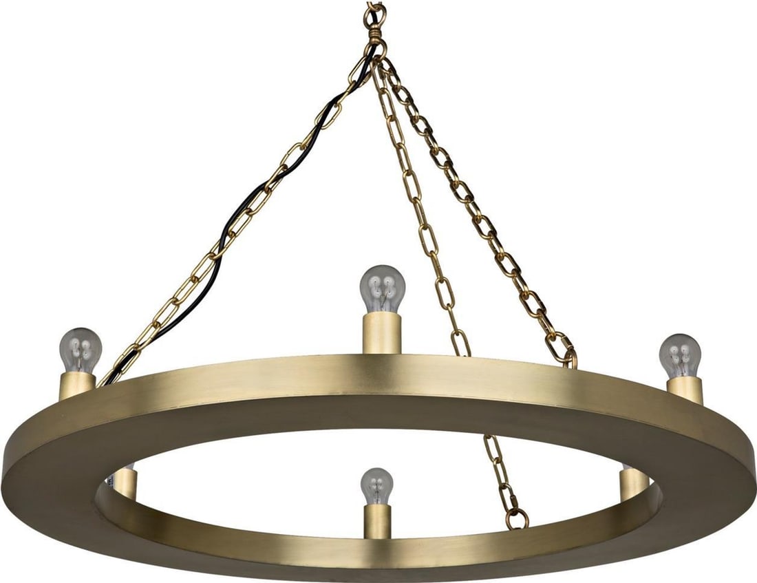 Baroque Style Brass Ciro Chandelier by Noir: Baroque Style Brass Ciro Chandelier by Noir Elevate your space with this elegant Antique Style Brass Ciro Chandelier, perfect for adding a touch of sophistication. This bowl chandelier features a stun