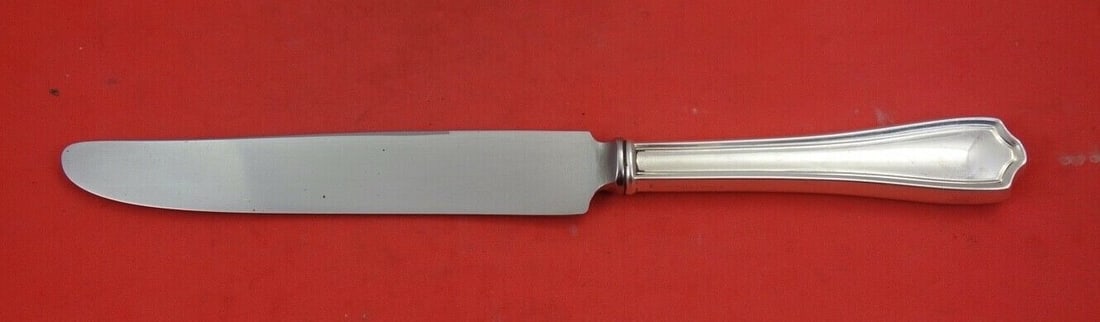 Alvin Maryland Sterling Silver Knife 8 3/4 French Wide Blade: Alvin Maryland Sterling Silver Knife 8 3/4 French Wide Blade Presenting the Maryland pattern knife by Alvin, a remarkable piece crafted from sterling silver with a hollow handle. This pre-owned knife