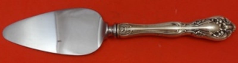 Sterling Silver Cheese Server with Hollow Handle Chateau Rose Pattern 6.75 Inch (1 of 1)