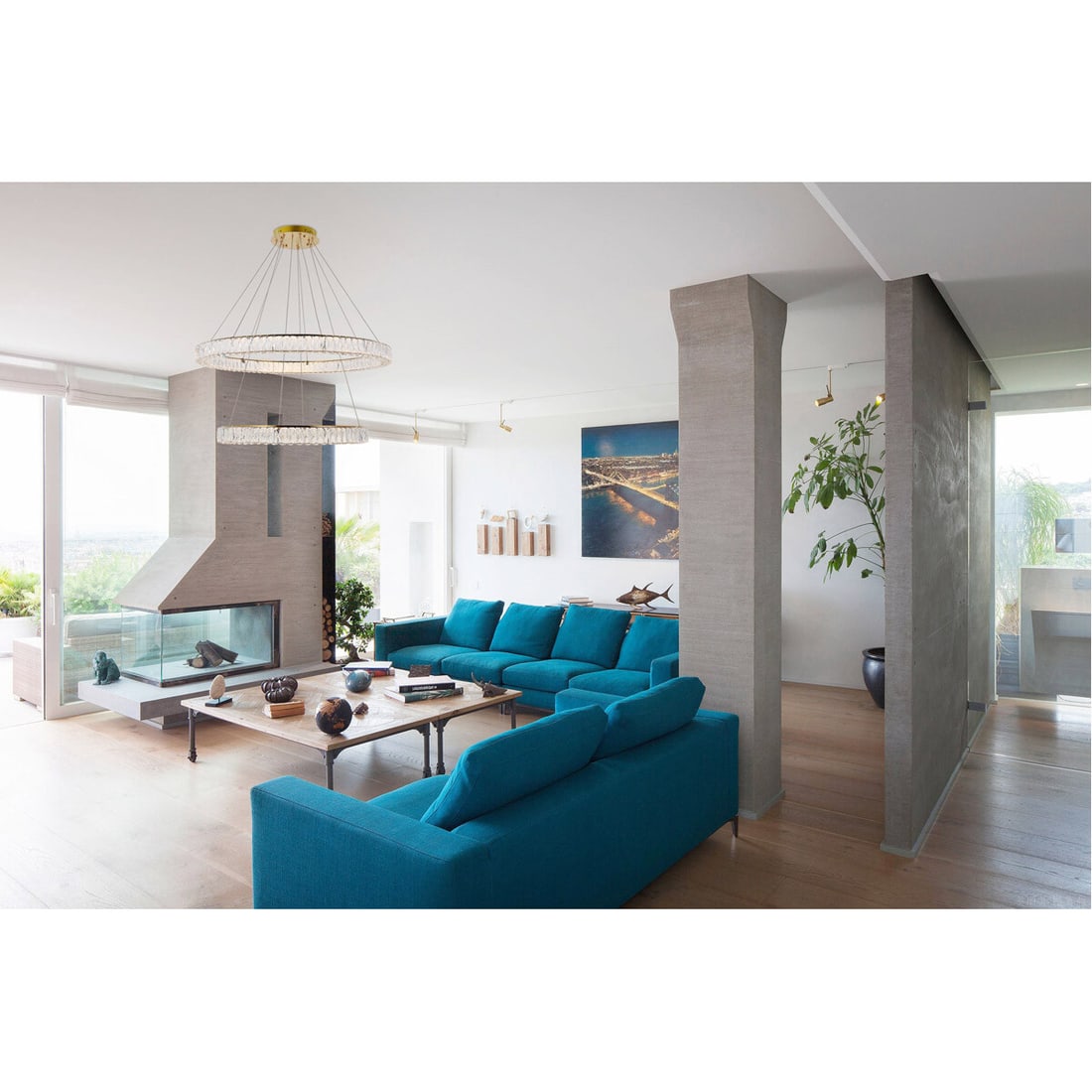 Monroe Collection 42" Gold LED Crystal Chandelier with Royal Cut Accents (1 of 12)