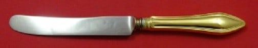 Towle Mary Chilton Vermeil Sterling Silver Knife Old French 8 7/8": Towle Mary Chilton Vermeil Sterling Silver Knife Old French 8 7/8" This exquisite regular knife, crafted in the Old French style, features the Mary Chilton Vermeil pattern by Towle. Made from high-qua