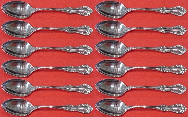 International Silver Joan of Arc Sterling Silver 12 Piece Demitasse Spoon Set 4 1/8" (1 of 3)