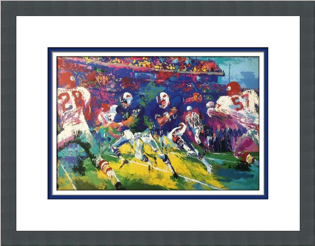 LeRoy Neiman O.J. Simpson at Buffalo Custom Framed Print: LeRoy Neiman O.J. Simpson at Buffalo Custom Framed Print This stunning custom framed print titled "O.J. Simpson at Buffalo" by renowned artist LeRoy Neiman captures the dynamic essence of football thr