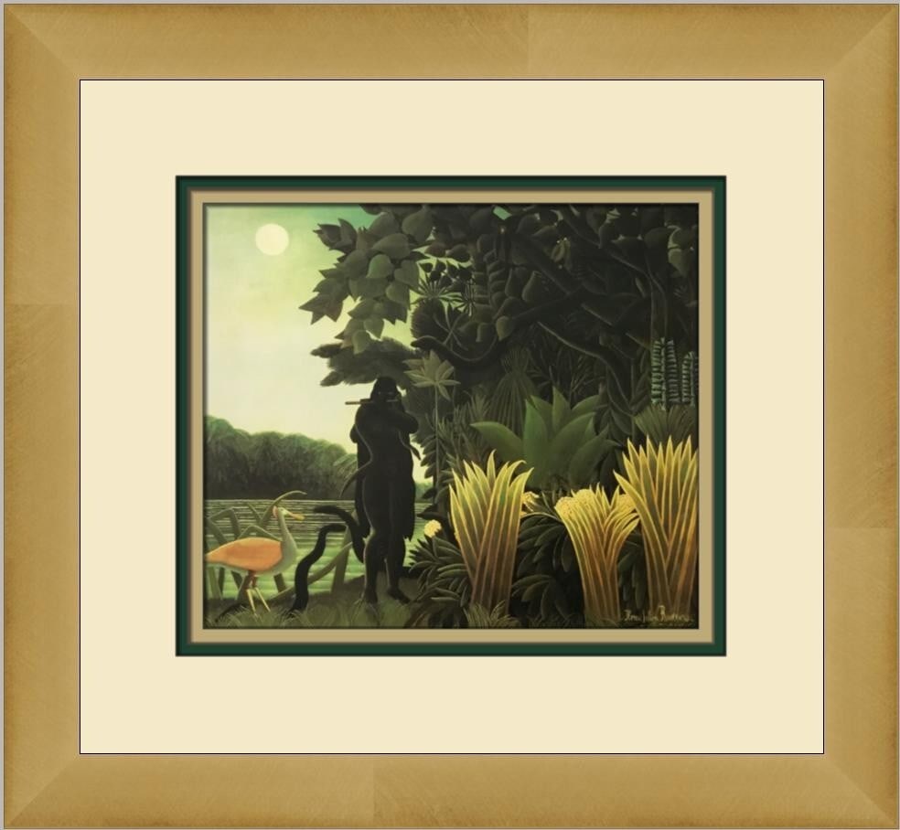 Henri Rousseau The Snake Charmer Custom Framed Print 14x13 Impressionist Art (1 of 2)