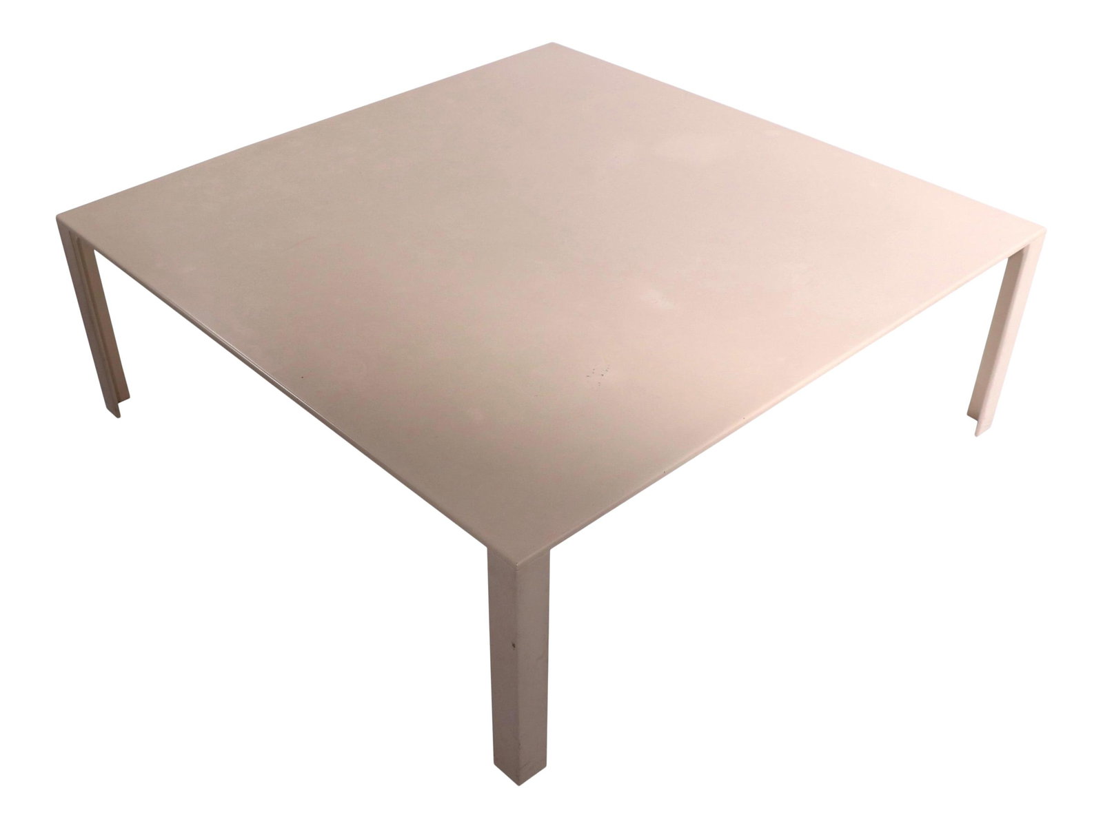 Saporiti Attributed Minimalist Postmodern Coffee Table in Steel (1 of 10)