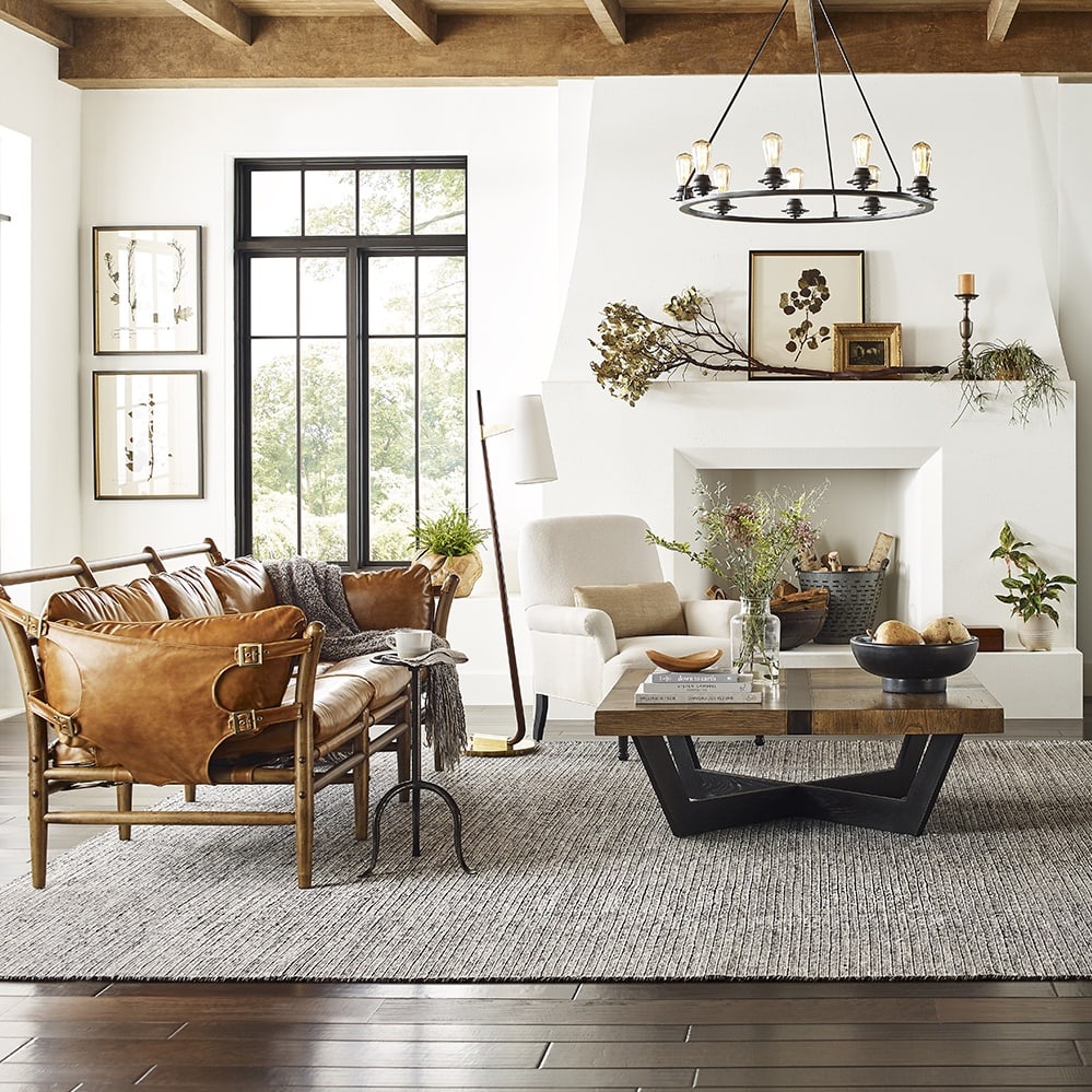 Woodbridge Antique Style Square Cocktail Table with Brass Accents (1 of 5)
