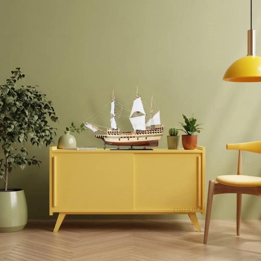 Handcrafted Nautical Mayflower Ship Model in Mahogany Rosewood (1 of 18)