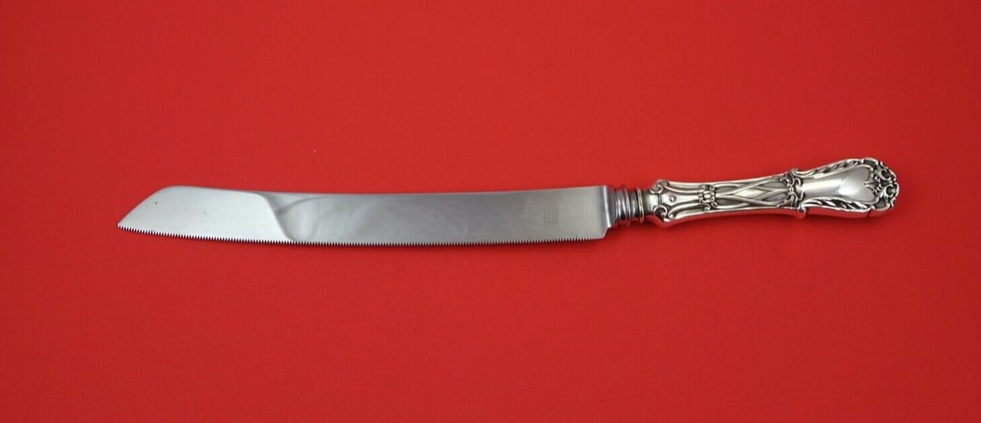 Kirk Quadrille Sterling Silver Wedding Cake Knife 12.5 Inch Sheffield Blade (1 of 2)