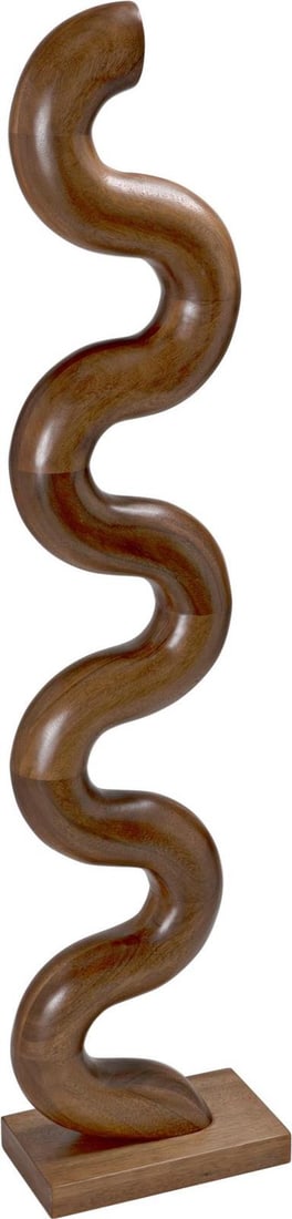 Walnut Asclepius Sculpture English Traditional 78in Dark Finish (1 of 9)