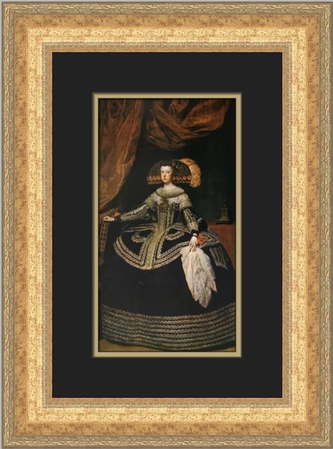 Diego Velazquez Portrait of Queen Mariana Custom Framed Art Print (1 of 2)