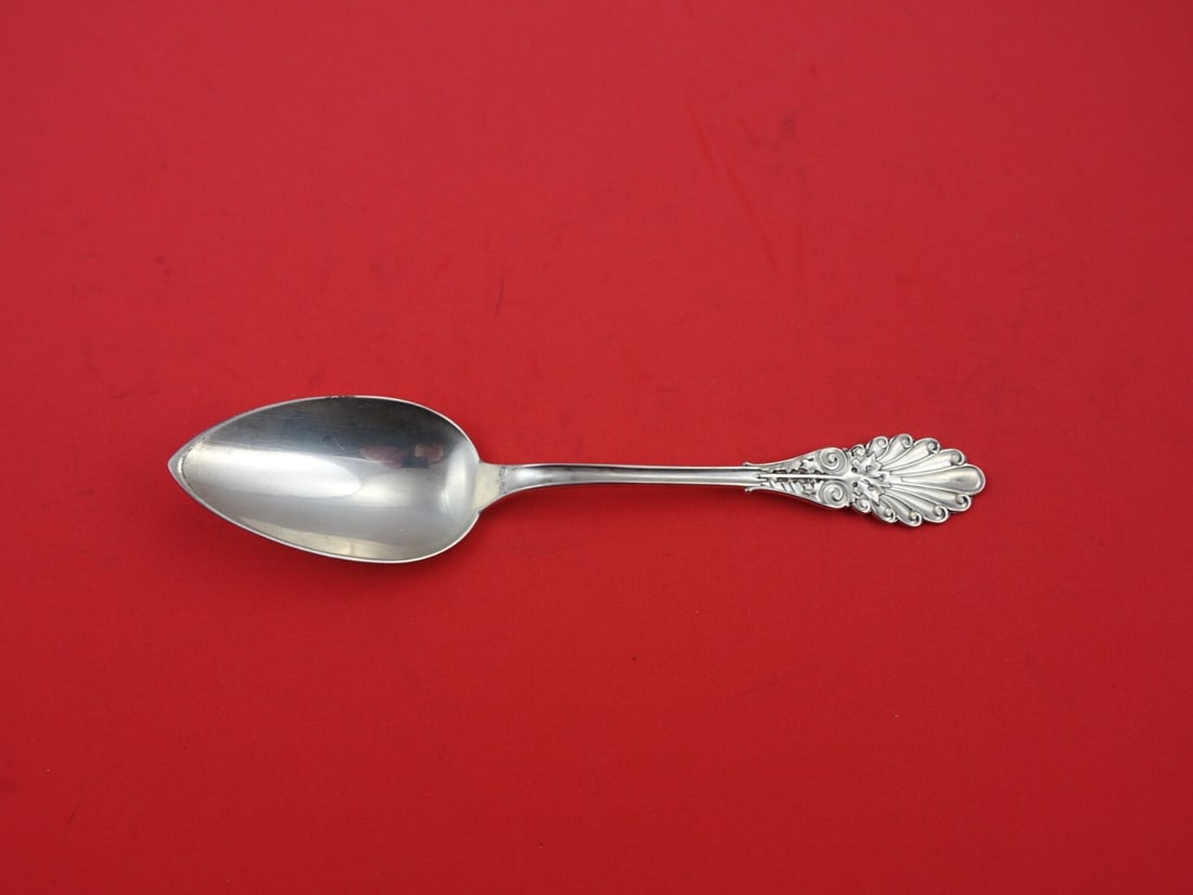 Vintage Wood & Hughes Grecian Sterling Silver Soup Spoon 7 1/4 inches: Vintage Wood & Hughes Grecian Sterling Silver Soup Spoon 7 1/4 inches Featuring a timeless design, this Grecian pattern place soup spoon by Wood & Hughes is crafted from high-quality sterling silver.