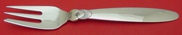 Georg Jensen Cactus Sterling Silver Pastry Fork 5 1/8 Inch (1 of 2)